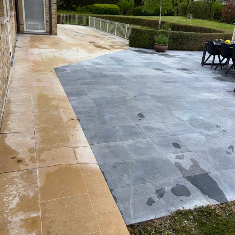 Nettoyage des extérieurs : LE FOURN Rénov en Belgique : Nettoyage et traitement anti-mousse sur allée, klinkers, pierre bleue, pavé, muret, terrasse … Imperméabilisation allée, pavé … intervention en BELGIQUE: région Flamande, Wallonne et Bruxelles….